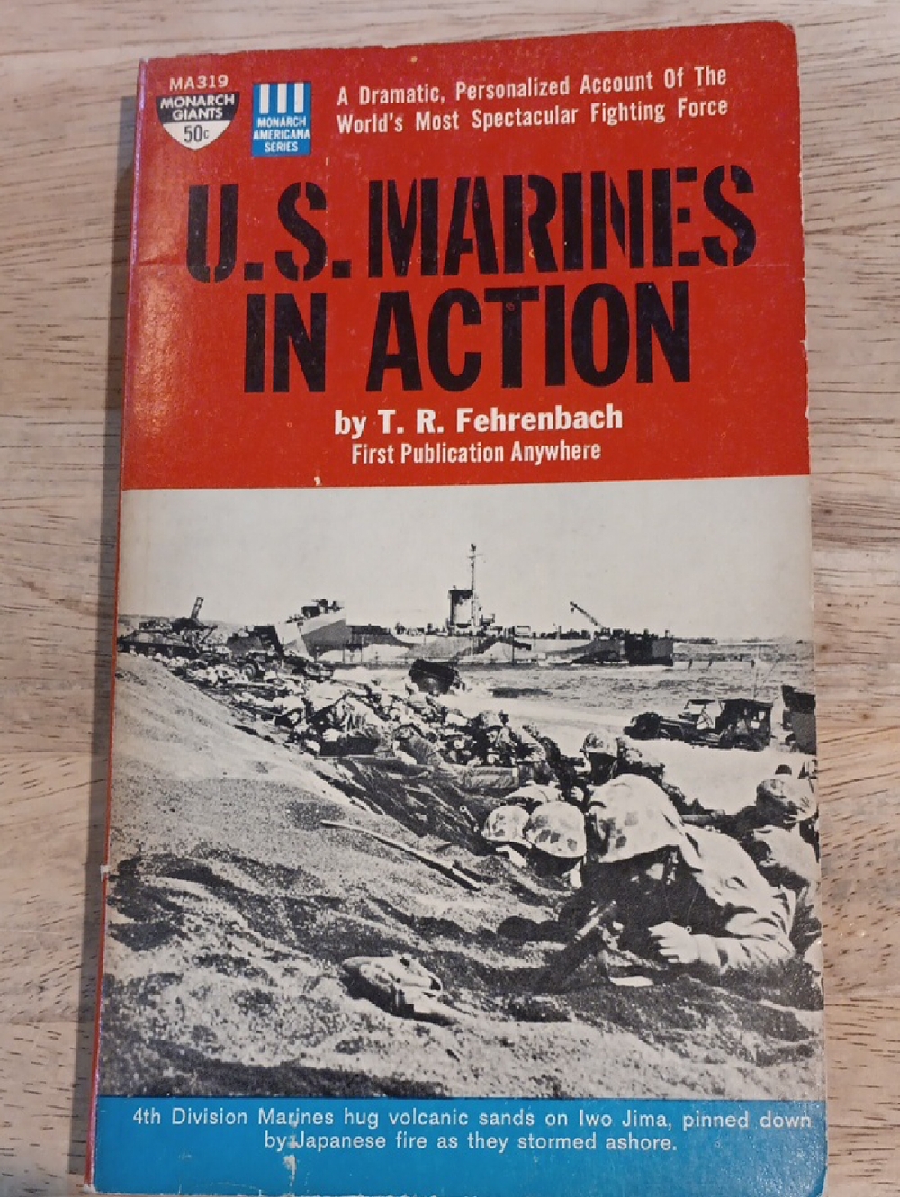 2/$6 U.S. Marines in Action by T. R. Fehrenbach Vintage Paperback